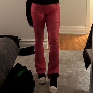 Edikted Red Leather Pants